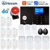 Home 4G GSM Alarm Security System 433MHz Wireless 2.4G WIFI Smart Alarm Kit Works with TUYA Smart Life APP Compatible with Alexa