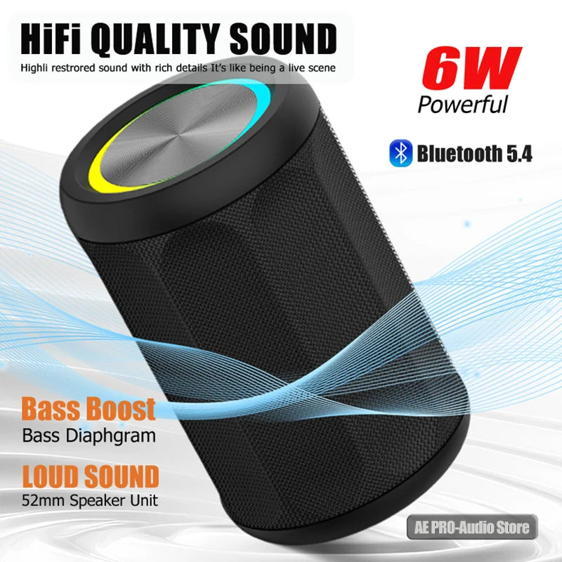 Bluetooth Speaker Wireless LoudSound Subwoofer Outdoor Portable Heavy Bass Fabric Speaker TWS Stereo RGB Ambient Light Speakers