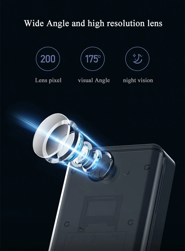 House Electric App Wifi Digital Smart Door Lock Camera Home Security Finger Print Doorlock Keyless Entry Candado Inteligente