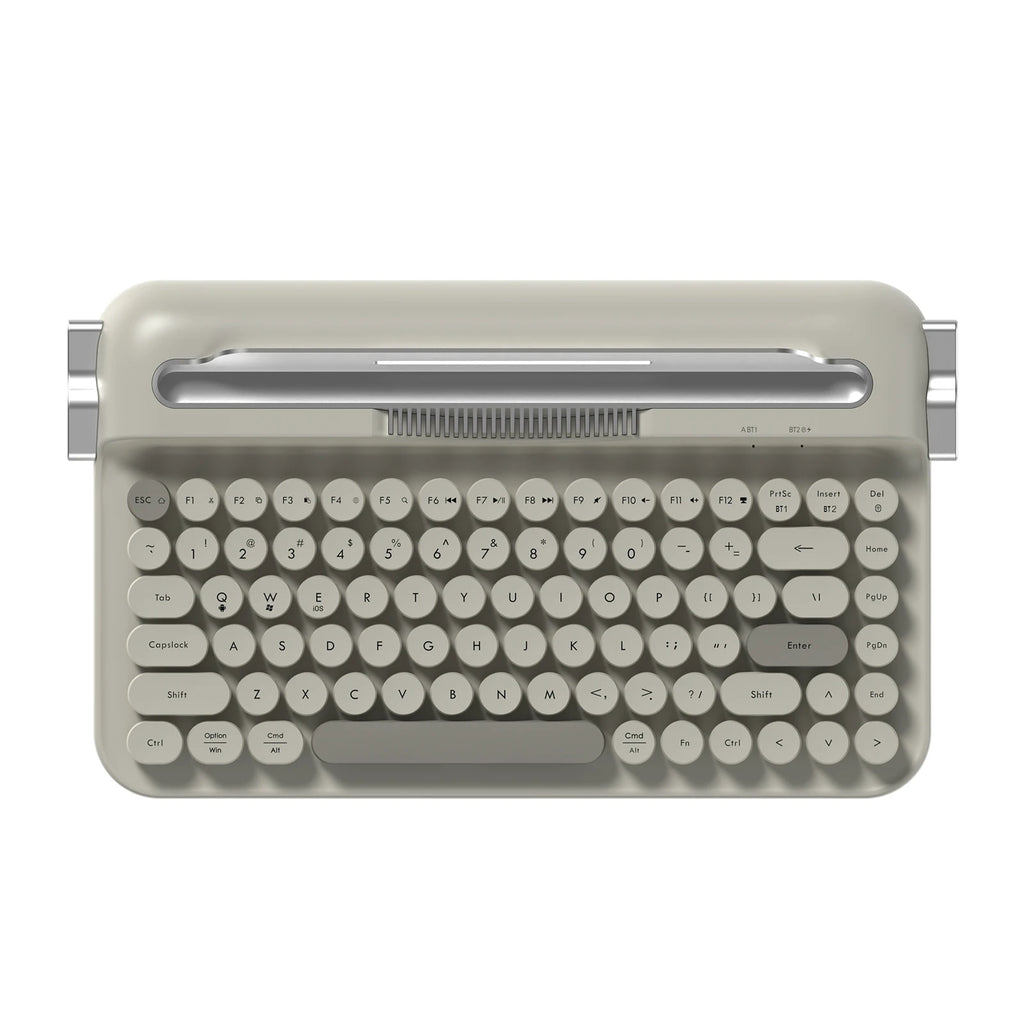 AJAZZ AF84 Multl-Device Keyboard Dual Mode 2.4G/Bluetooth5.0 With Card Slot Bracket Position Typewriter Office Membrane Keyboard
