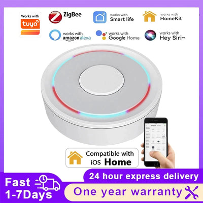 Tuya Smart Life ZigBee Smart Wireless/Wired Gateway Hub HomeSmart Bridge Remote Linkage Devices WiFi Central Control Host