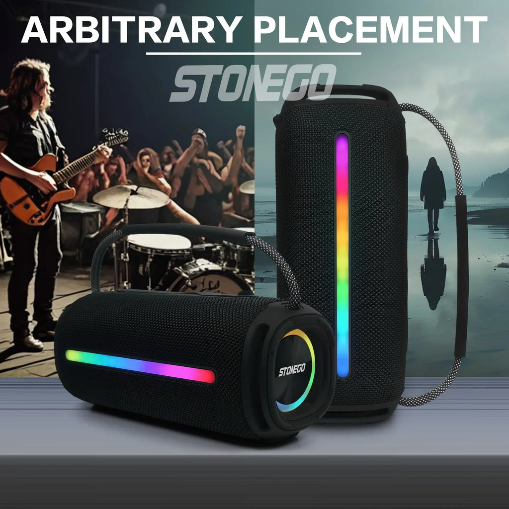 Portable Bluetooth 5.3 Wireless Speaker RGB Lantern IPX6 Waterproof Powerful Subwoofer High Quality Audio Outdoor Speaker