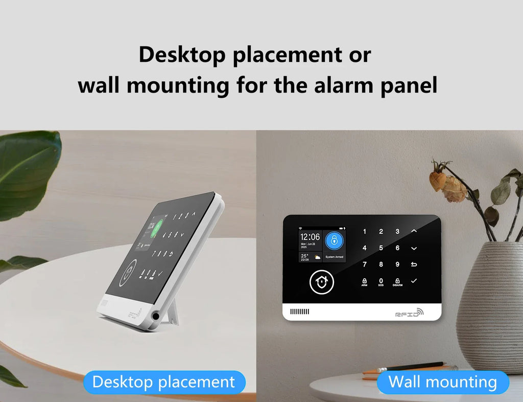 Tugard WiFi GSM Wireless Home Alarm Kit, Surveillance Camera, APP Remote Control, Door Window Sensor for Safety