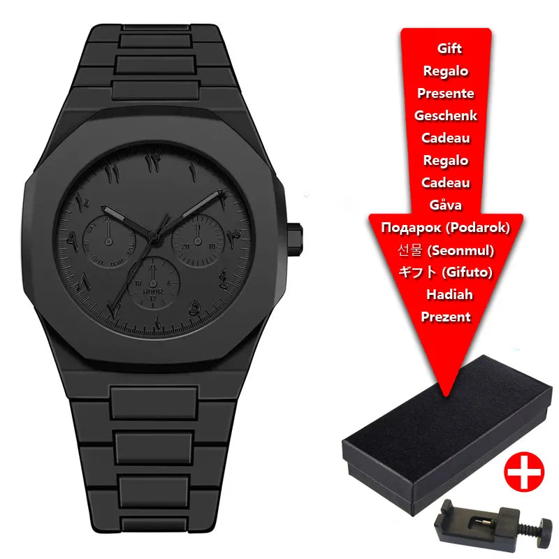 Creative Middle East Arabic Digital Plastic Strap Quartz Men's Watch Casual Waterproof Sports Women's Clock Customizable
