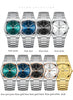 POEDAGAR Luxury Watches For Men Stainless Steel Waterproof Luminous Man Watch Date Week Fashion Casual Men's Quartz Watch Reloj