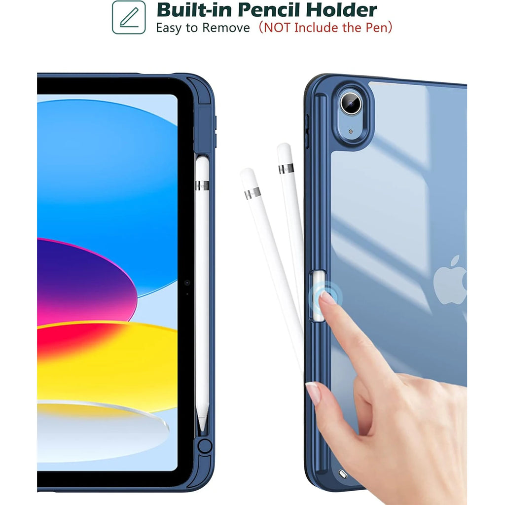 Generation 11 Inch (2025), iPad 10th Generation 10.9 Inch (2022) -  Cover with Clear Transparent Back Shell