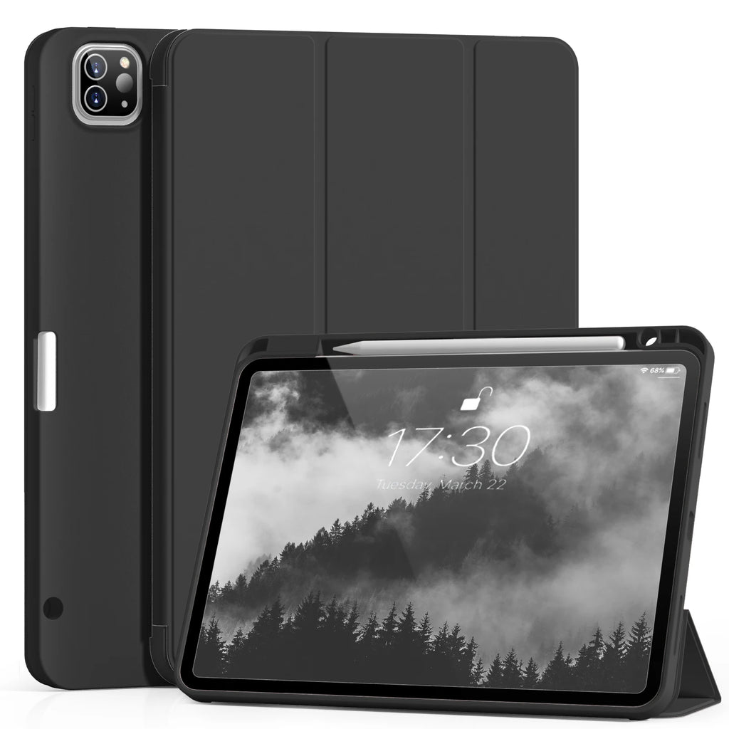 RBP For iPad Pro 11 12.9 inch with Pencil Holder Case, For iPad Air 4/5th Generation 10.9 inch mini 6 Soft Slim TPU Tablet Cover