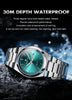 PAAZOMU Fashion Men's Quartz Watch Stainless Steel Waterproof Luminous Man Watch Chronograph Date Multifunction Watches For Men