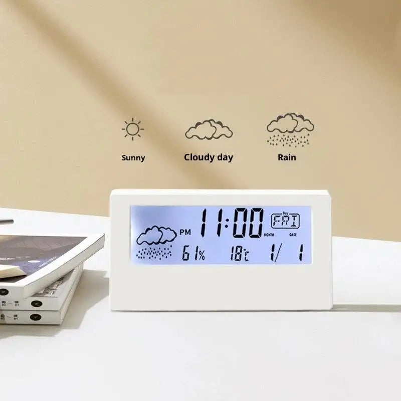 Home Essential – Indoor LED Digital Thermometer, Hygrometer Clock and Weather Station
