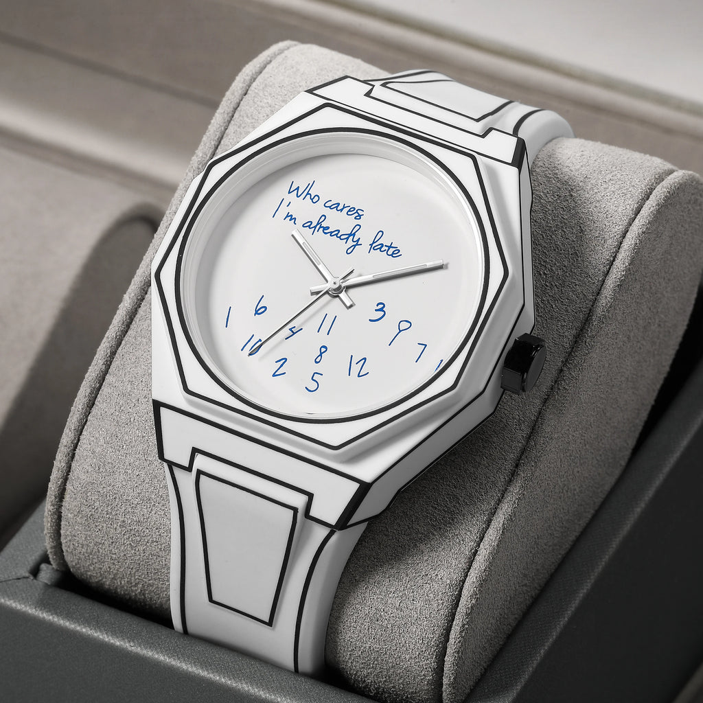 Lightweight Polycarbonate case high tech black men's watch classic simple silicone strap men's quartz watch fashion style clock