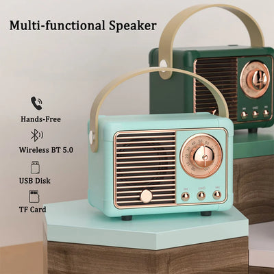 Wireless Bluetooth Speaker Sound Stereo Portable USB Charging Mini Speakers Travel Music Player Retro Music Box Dropshipping