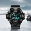 Men's Watch Fashion Sports Electronic Wristwatch Large dial Multifunctional Waterproof Luminous Alarm Kids Male's Military Watch