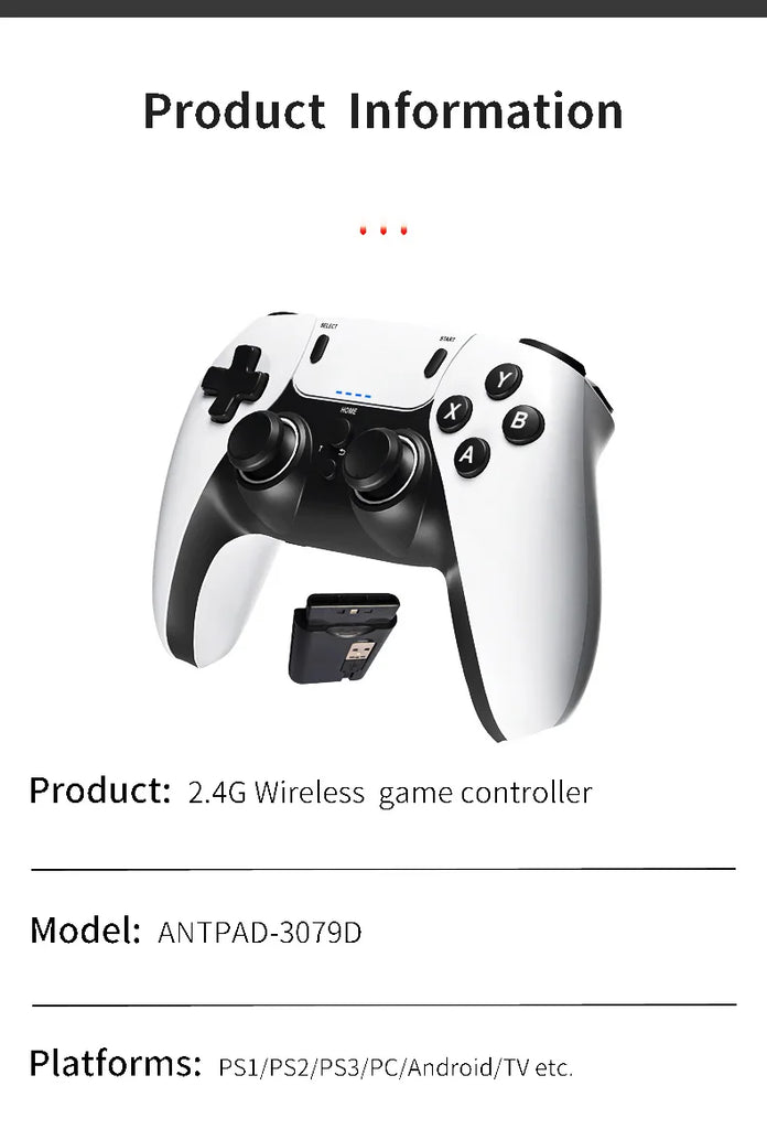 Wireless Gaming Controller For PS1 PS2 PS3 PC Android Wireless Controller Video Game Handheld Game Console Entertainment Gamepad