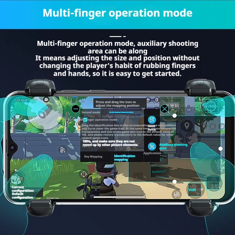 2025 New Ghost S07 Wireless Bluetooth Mobile Gaming Controller FPS Game Auxiliary Controller Intelligent Mapping For Android IOS