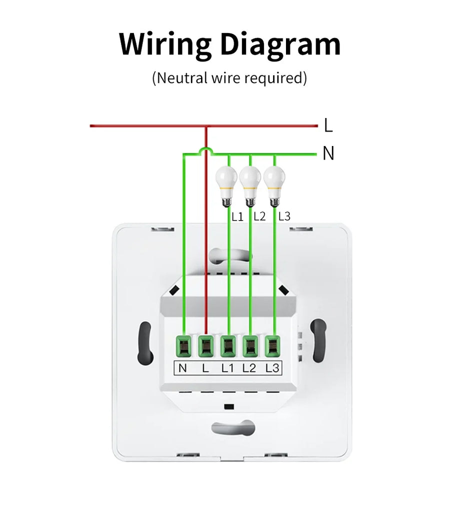 Smart Home  Homekit Smart WiFi Push Button Wall Switches 1/2/3Gang LED Room Lights for iphones Works with Siri Voice