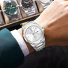 POEDAGAR Fashion Brand Male Wristwatch Waterproof Luminous Stainless Steel Men Clock Date Week Casual Quartz Men's Watches Reloj
