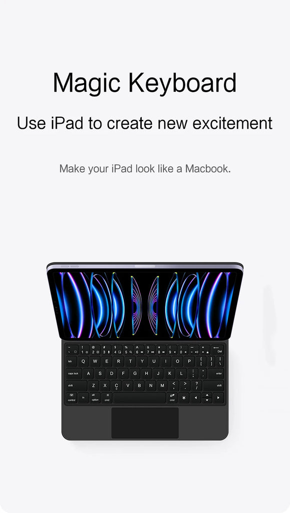 TouchPad Magic Keyboard for iPad Air 11 13 M4 2026 M3 M2 iPad 10 10th Air 4 5 6 iPad Pro 11 12.9 13'' M5 M4 Smart Cover Backlit