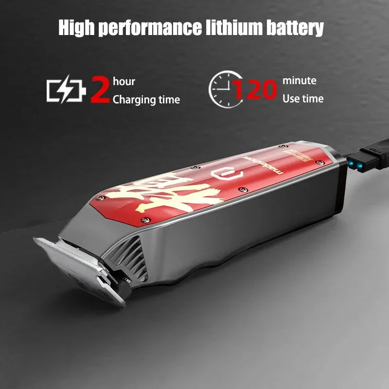 New D0 MadeShow M10M11 Professional Hair Clipper + Trimmer Set 0.1mmHair Cutting Machine Cutting T Blade High Speed High Quality