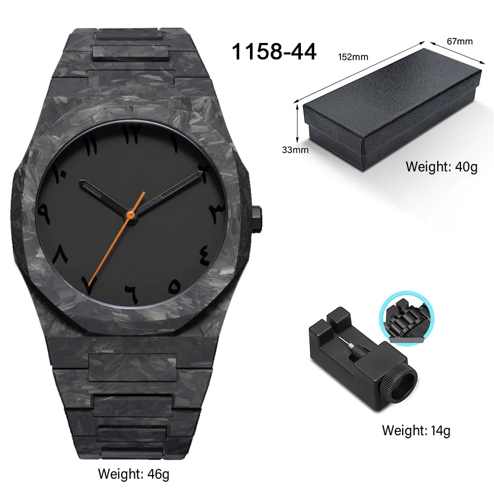Men's Classic Business Watch Arabic Numerals Polycarbonate Quartz Watch Fashion Sports Watch Slim Waterproof Clock