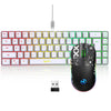 60% gaming Keyboard and mouse combo set gamer white key board combo computer wired keyboards mouses office teclado for laptop pc