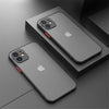 Shockproof Armor Matte Case For iPhone 11 12 13 14 15 16 Pro X XR XS Max 7 8Plus Luxury Silicone Bumper Clear Hard PC Cover Capa