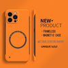 【Iron Plate Glue on Surfce 】Ultra Thin Hard Magnetic Frameless Phone Case For iPhone 15 14 Pro Max 13 12 Mini 11 Pro Max Cover
