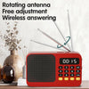 Bluetooth 5.0 Portable FM Radio Small Emergency Recargable Sound Box Mini Vintage Speaker Mp3 Player Support TF Card USB Drive