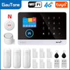 Smart Home GSM Alarm System 4G Wifi System for House Security Wireless with Door Sensor Work with Smart Life APP for Alexa