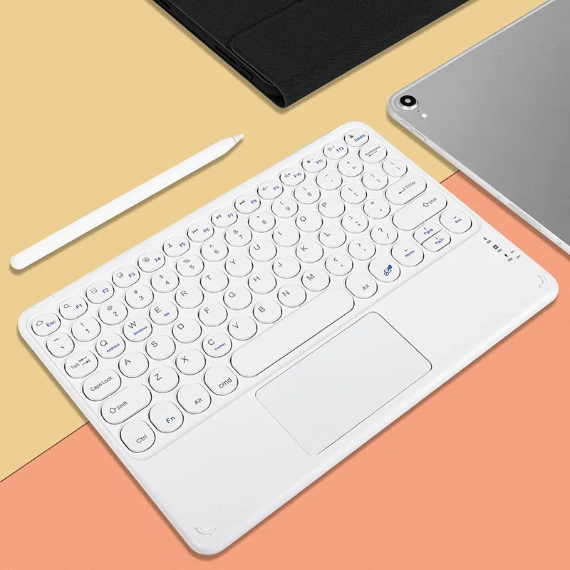 Bluetooth Wireless Keyboard With Touchpad Hebrew Spanish Korean For iPad Pro Air for Xiaomi Huawei Android Windows Tablet