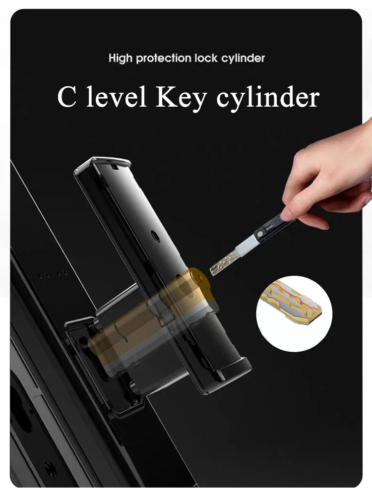 House Electric App Wifi Digital Smart Door Lock Camera Home Security Finger Print Doorlock Keyless Entry Candado Inteligente