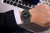 Lightweight Polycarbonate case high tech black men's watch classic simple silicone strap men's quartz watch fashion style clock