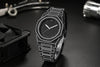 Lightweight Polycarbonate case high tech black men's watch classic simple silicone strap men's quartz watch fashion style clock