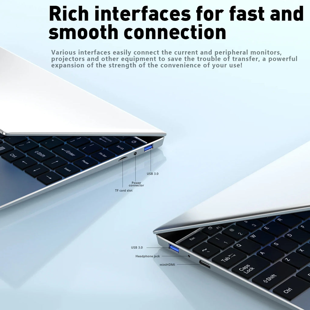 LENO 14.1" Ultra Slim Laptop Intel Core i9-9900 32GB 2TB Gaming Computer PC Windows11 Gamer office Ultra Slim Notebook 1080P HD