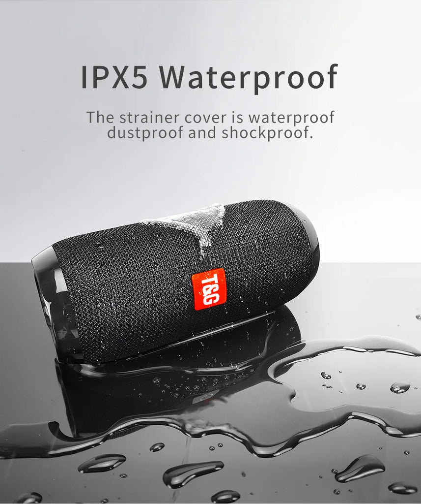 Bluetooth Speaker T&G TG117 Portable TWS Sound Box Waterproof Loudspeaker Outdoor Stereo Surround Speakers Support TF FM Radio