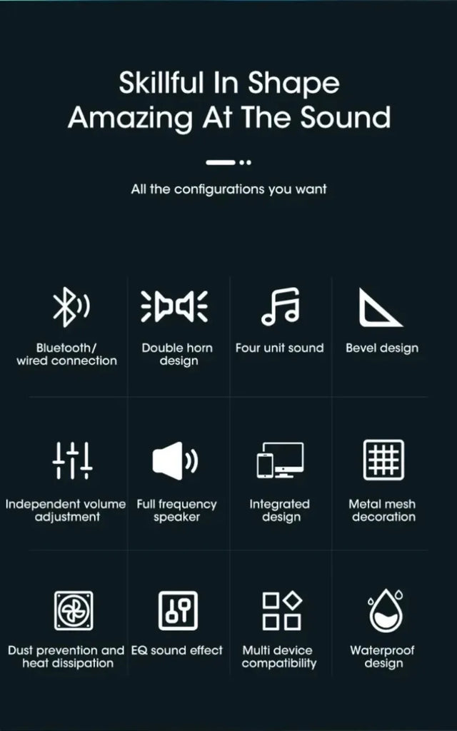 Bluetooth Long Wired Small Speaker Double Speakers High Volume Computer Mobile Phone Home TV Notebook Multimedia Desktop Speaker