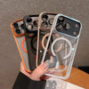 Luxury Transparent for Magsafe Case for IPhone 17 Pro Max 17Air 16 15 14 13 12 11 Pro Max Plating Camera Shockproof Cover