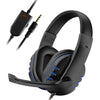 3.5mm Headphones Wired Gaming Headset Earphones For PS4 Play Station 4 Game PC Chat Headset  With Microphone