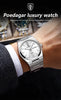 POEDAGAR Luxury Business Man Wristwatch Waterproof Luminous Stainless Steel Men Watch Date Week Fashion Quartz Men's Watches+Box