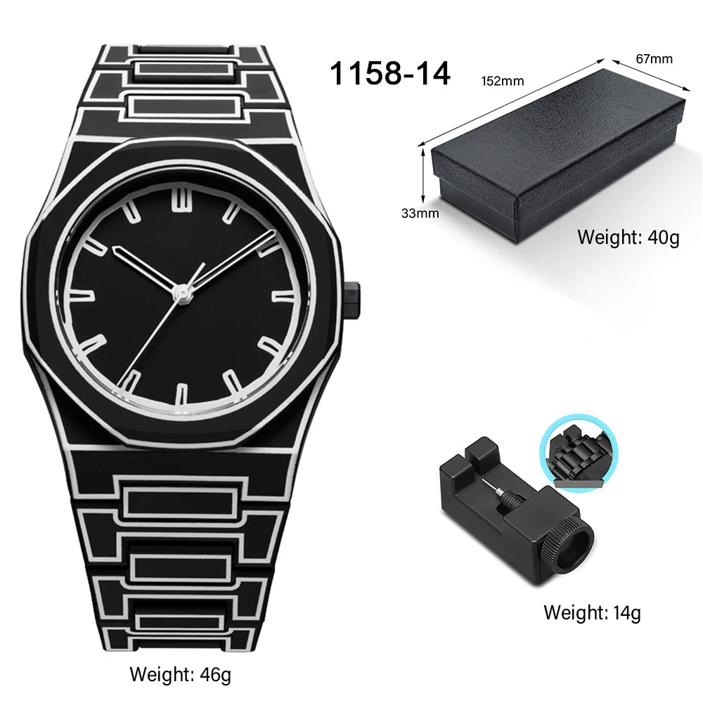 Men's Classic Business Watch Arabic Numerals Polycarbonate Quartz Watch Fashion Sports Watch Slim Waterproof Clock