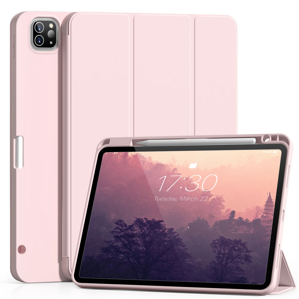 RBP For iPad Pro 11 12.9 inch with Pencil Holder Case, For iPad Air 4/5th Generation 10.9 inch mini 6 Soft Slim TPU Tablet Cover