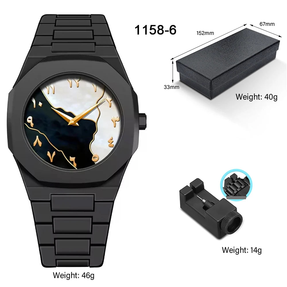 Men's Classic Business Watch Arabic Numerals Polycarbonate Quartz Watch Fashion Sports Watch Slim Waterproof Clock