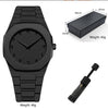 Lightweight Polycarbonate case high tech black men's watch classic simple silicone strap men's quartz watch fashion style clock