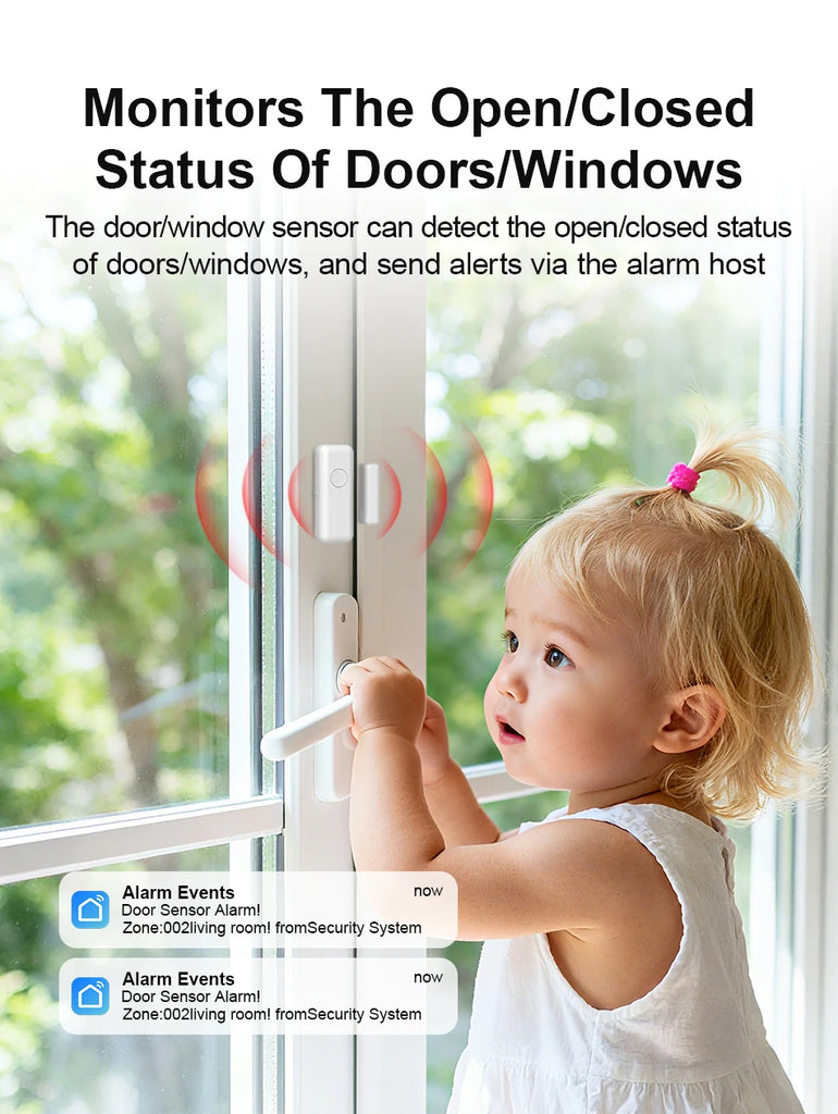 Smart Home GSM Alarm System 4G Wifi System for House Security Wireless with Door Sensor Work with Smart Life APP for Alexa