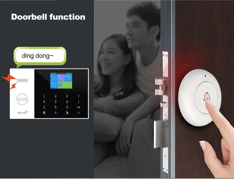 New Wireless Home Alarm System GSM WiFi With Motion Sensor Detector Burglar Alarm For Tuya SmartLife APP Garden Home Alarm PG105