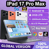2026 IPad 17 Pro Max Tablet PC 11 Inch Face Recognition 24GB 2TB Android16 Snapdrago 8gen3 5G Dual SIM Call WIFI 20000mAh Tablet