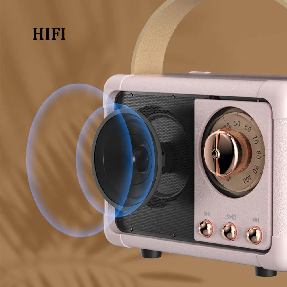 Wireless Bluetooth Speaker Sound Stereo Portable USB Charging Mini Speakers Travel Music Player Retro Music Box Dropshipping