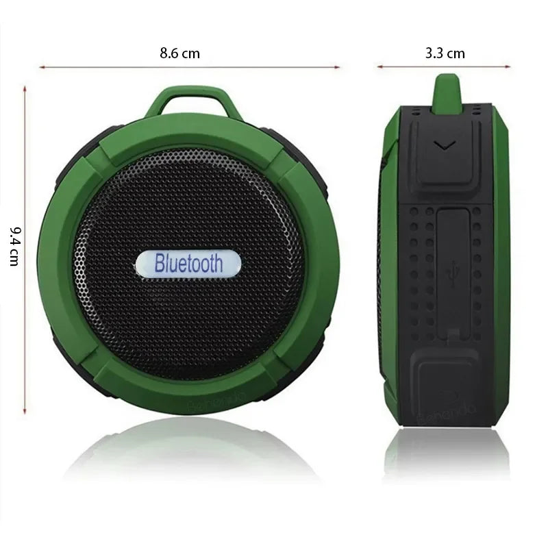Bluetooth Speaker Big Suction Cup Bluetooth Stereo Outdoor Sports Mini TF Subwoofer Portable Waterproof Loudspeaker Soundbar