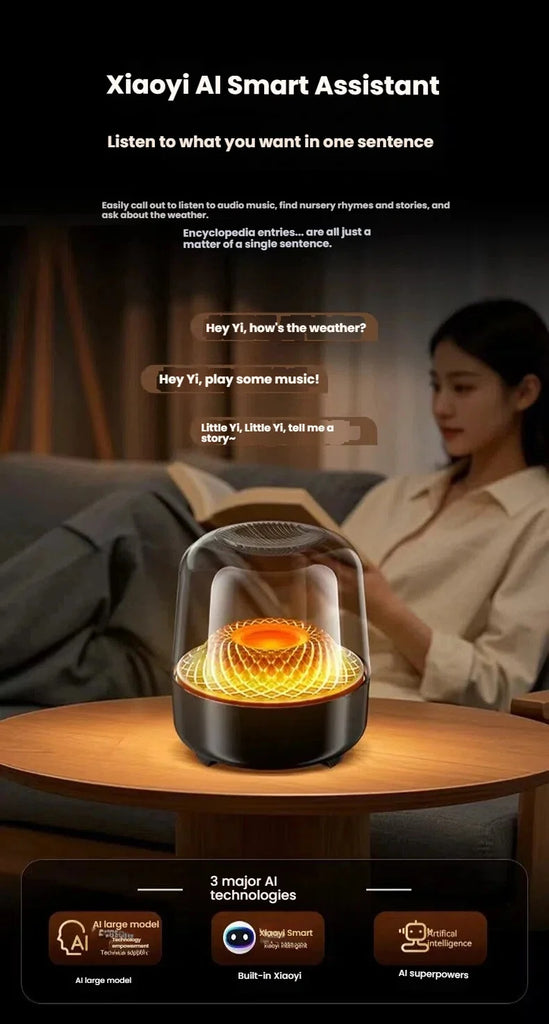 Bluetooth 5.3 HiFi Stereo Speaker Wireless Soundbar Subwoofer with Breathing Light Portable Home Theater Audio