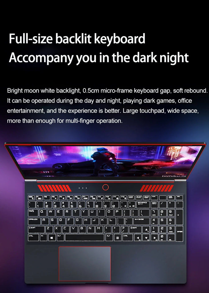 High-Performance 16.1" Gaming Laptop Powered by Intel Core I9-13900H/i9-10885H, 6GB Dedicated Graphics, Windows 11, Fully Upgr