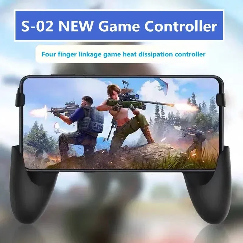 S-02 Mobile Phone Gaming Accessories Gamepad Joystick Controller with Air-cooled Cooling Fan for IPhone Android PUBG Game Cooler